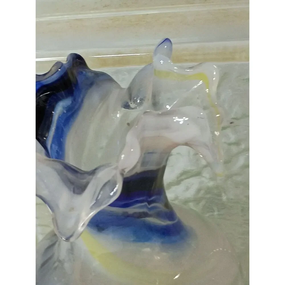 Hand-Blown Art Glass Vase, Murano or Empoli Style Mid Century Modern ~Vintage~